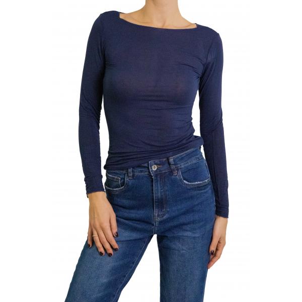 Maglia misto cashmere tinta unita 